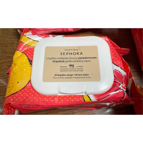 Sephora Grapefruit Cleaning Wipes 20 Pack X 2 Packages - Picture 2 of 4